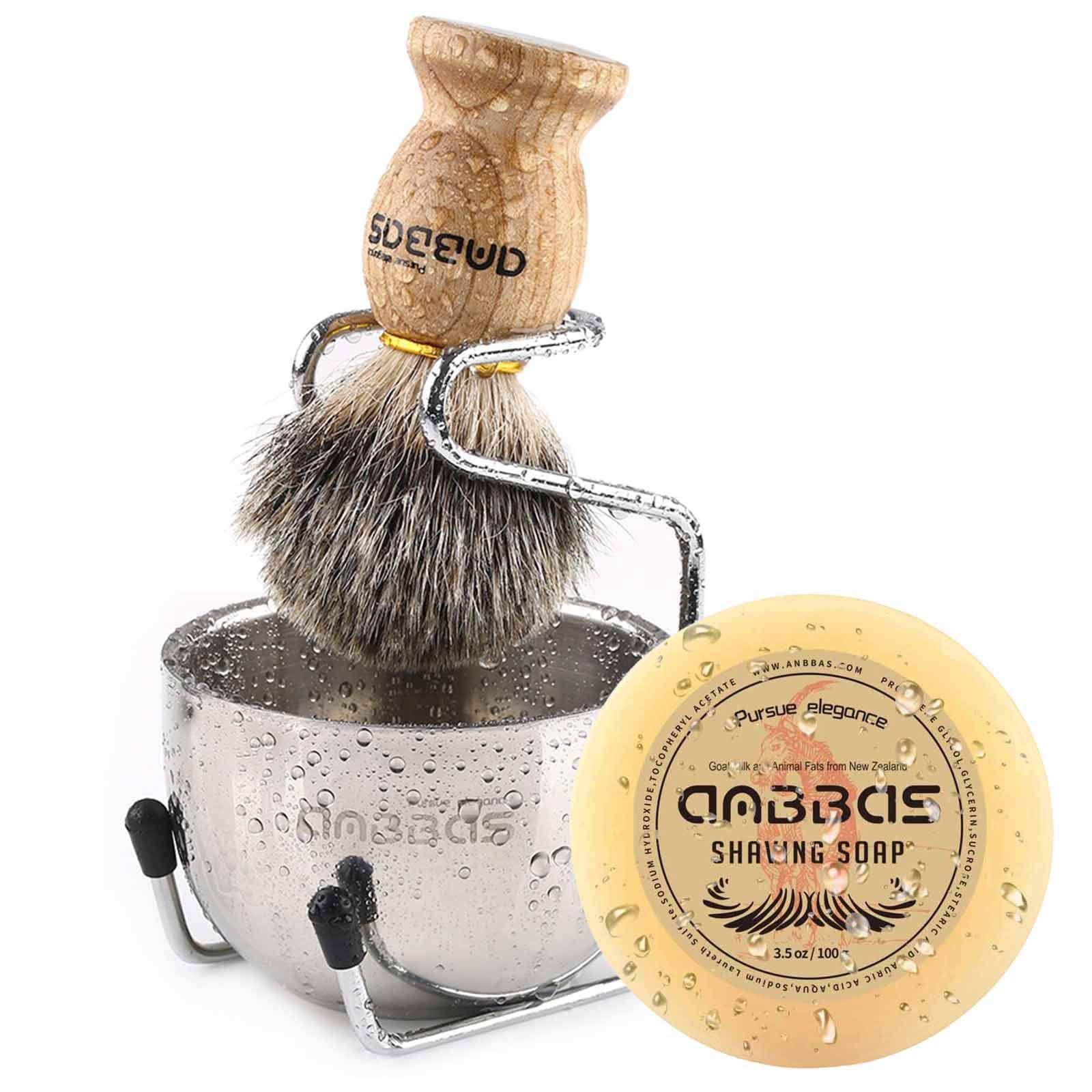 Anbbas gift-pack-ready set ideal for traditional wet shaving