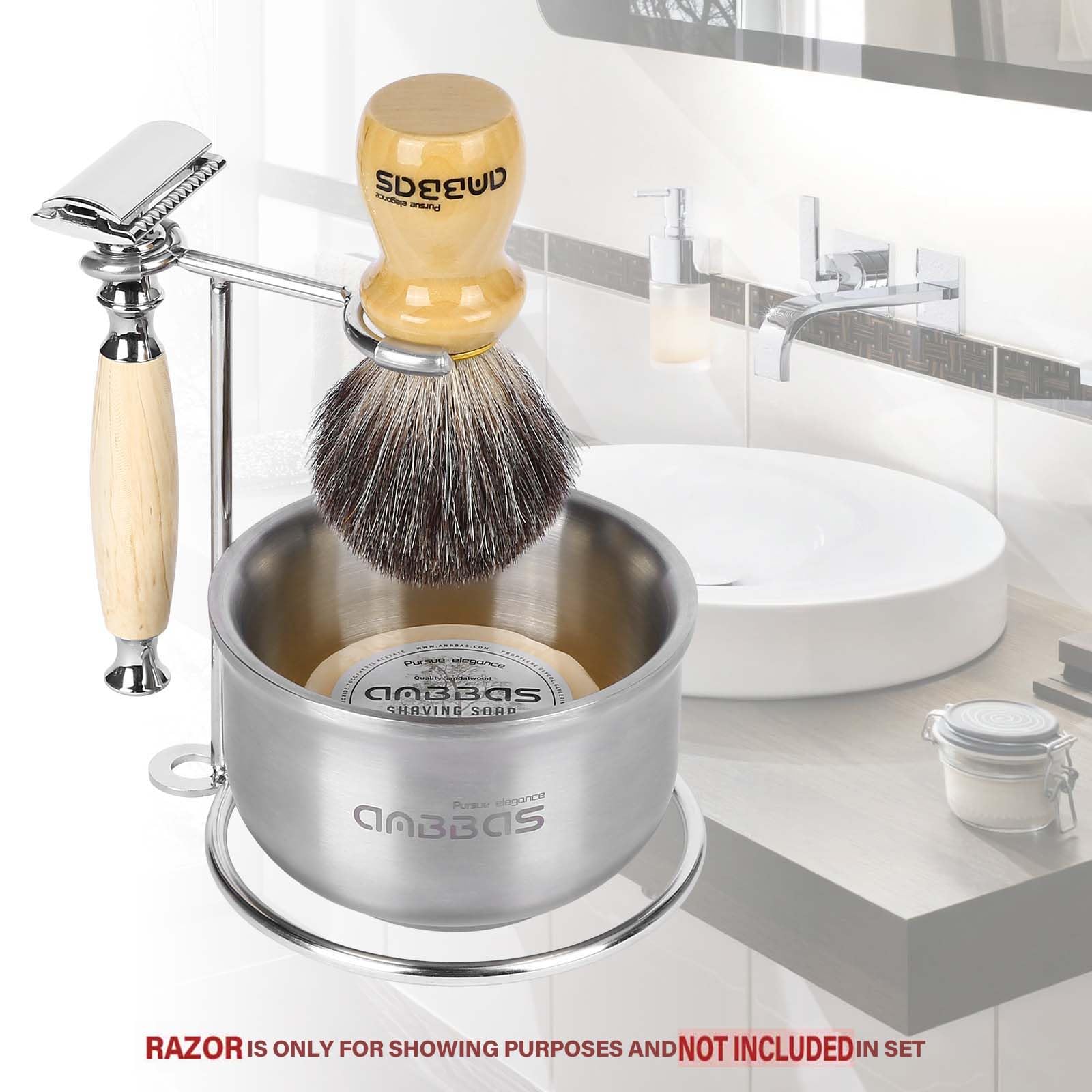 Anbbas stainless razor shines for a precise wet shave