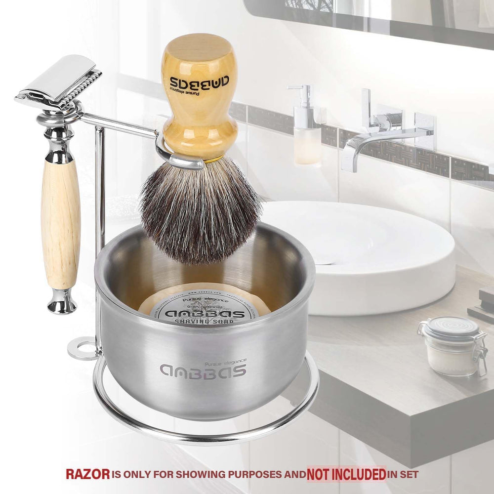Anbbas stainless razor shines for a precise wet shave