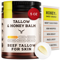 Ancestral Haven beef tallow face jar offers deep hydration for daily facial care.