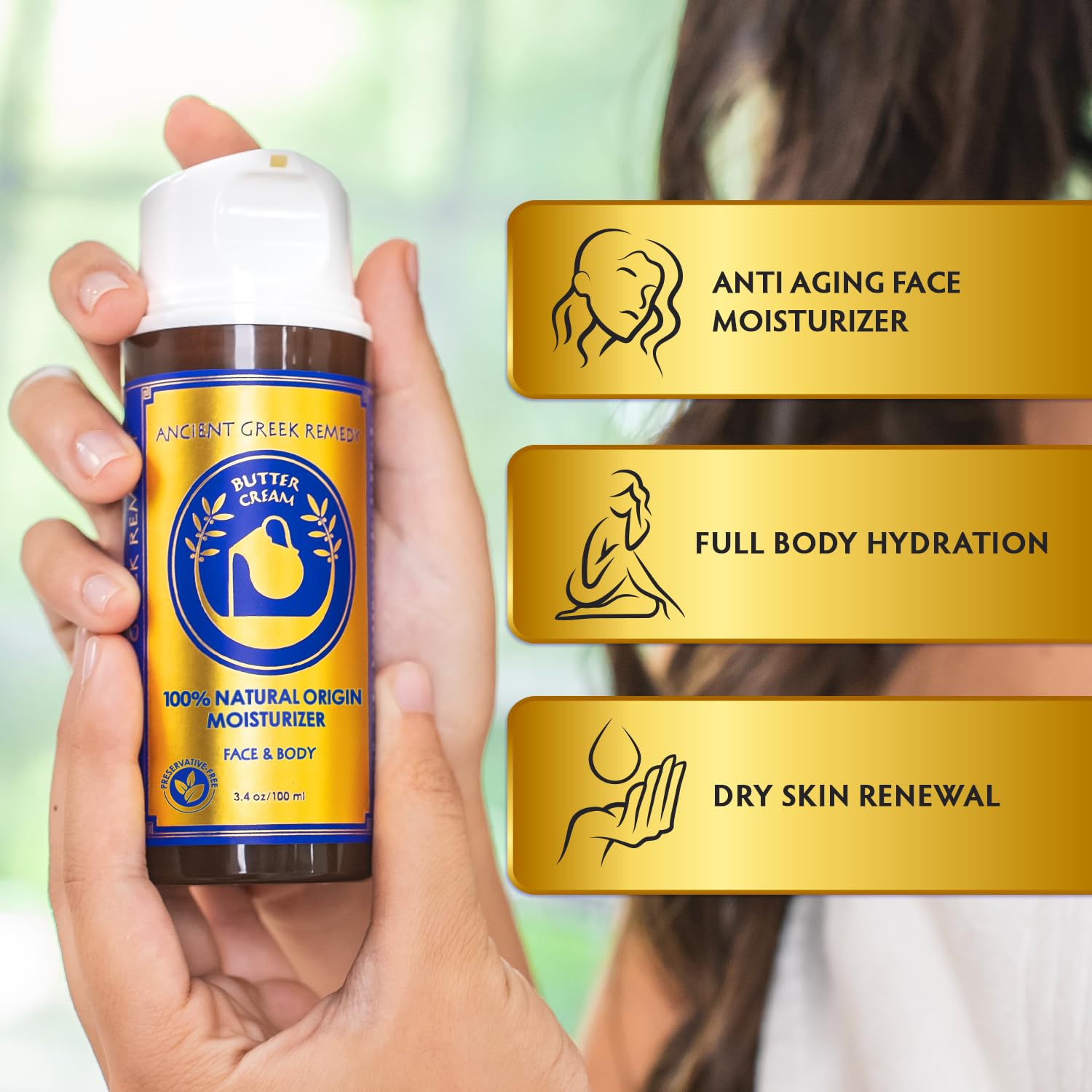 Ancient Greek Remedy rosehip oil bottle emphasizing vitamin-rich formula for wrinkle reduction prep