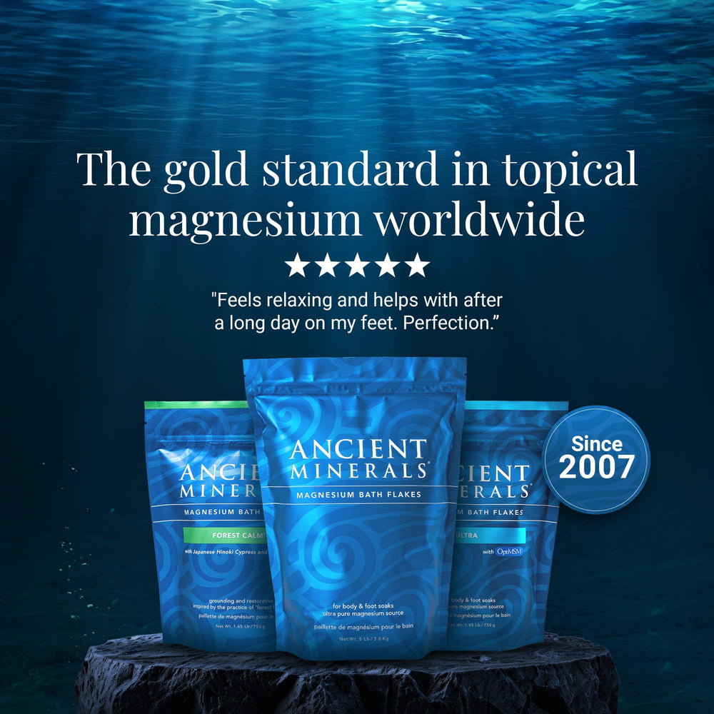 Ancient Minerals resealable bag—keeps flakes fresh between uses
