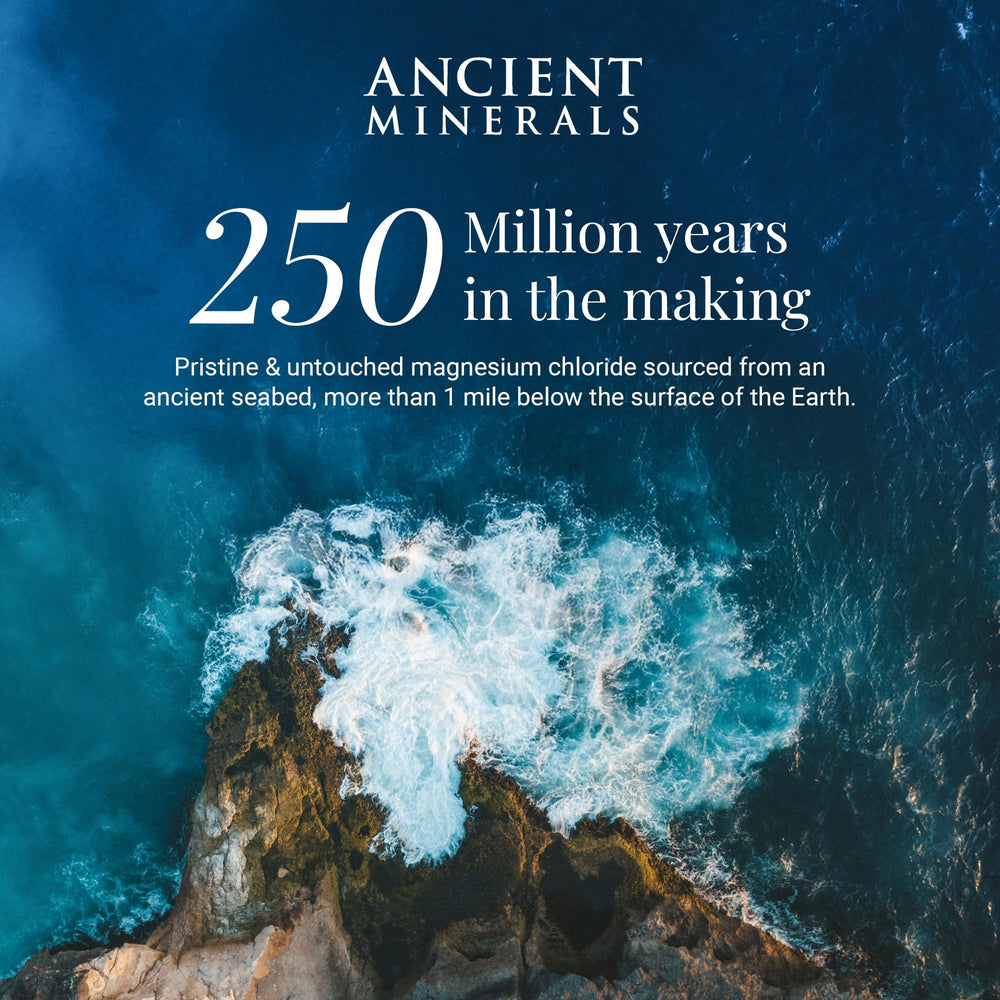 Ancient Minerals nighttime-wind-down-ritual visual suggests calming routine.