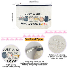 Ancpeany cat gifts makeup bag interior keeps cosmetics neatly organized.