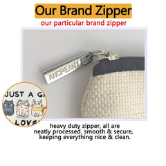 Ancpeany cat gifts makeup bag side pocket is great for small items.
