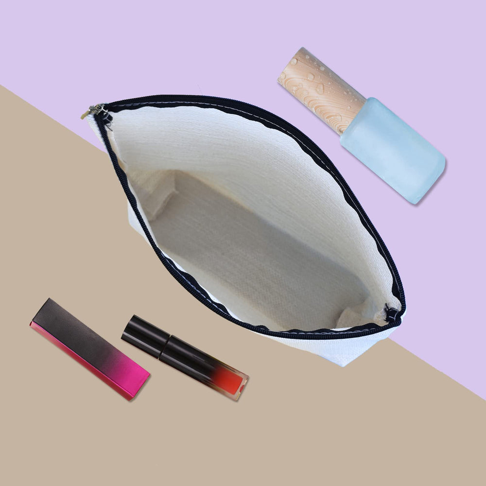 Ancpeany makeup bag in travel setup ready for cosmetics on the go.