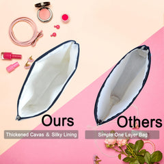 ancpeany soft silver-zipper makeup bag with durable closure for daily reliability.