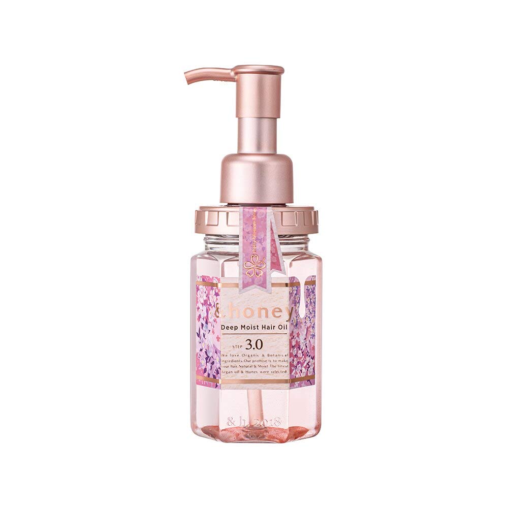 The packaging of &honey Deep Moist Hair Oil 3.0 Sakura Edition highlights premium gifting appeal.
