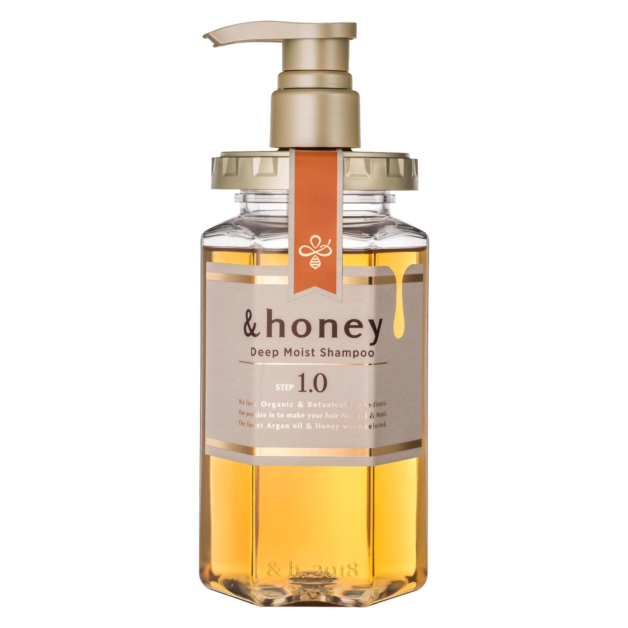 And Honey Deep Moist Shampoo bottle highlights intensive hydration for dry hair