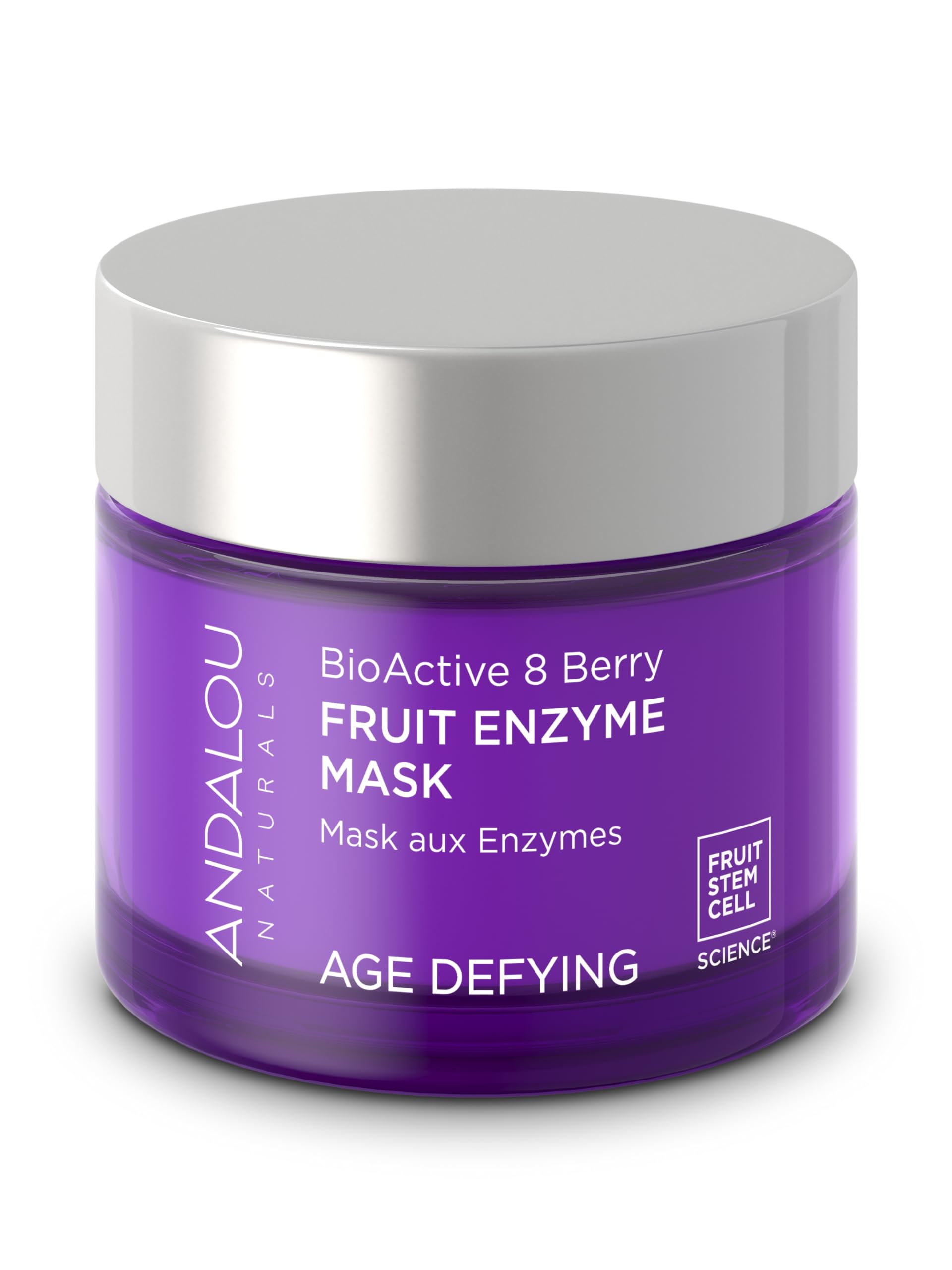 Andalou Naturals BioActive 8 Berry Mask tube close-up highlighting product design for radiant skin.