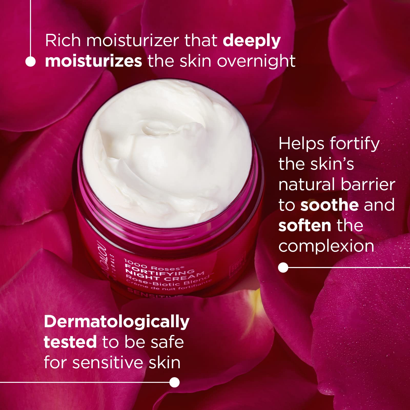 Andalou Naturals texture swatch reveals rich night cream for overnight nourishment.
