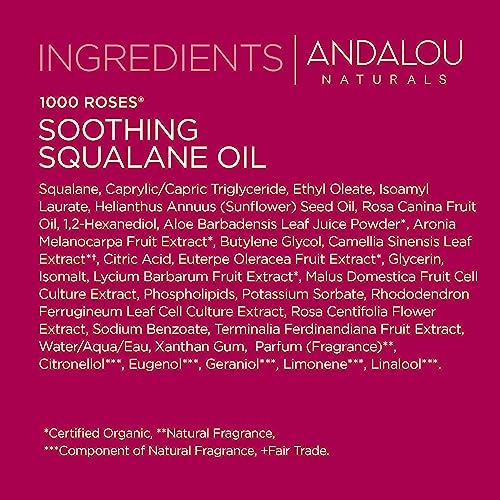 Andalou Naturals 1000 ROSES oil in a skincare routine for glow