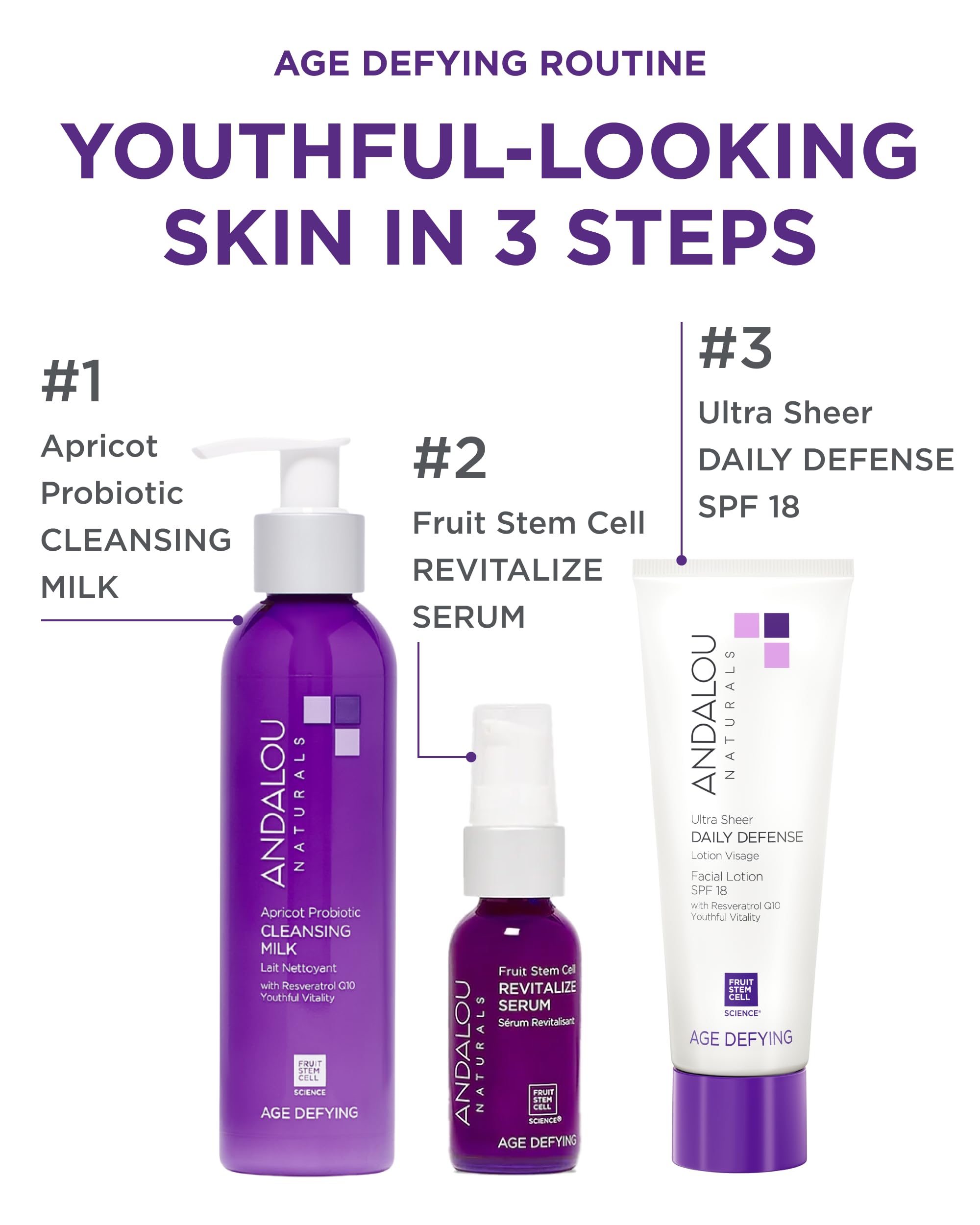Andalou Naturals application swatch shows the sheer finish ideal for daily protection.