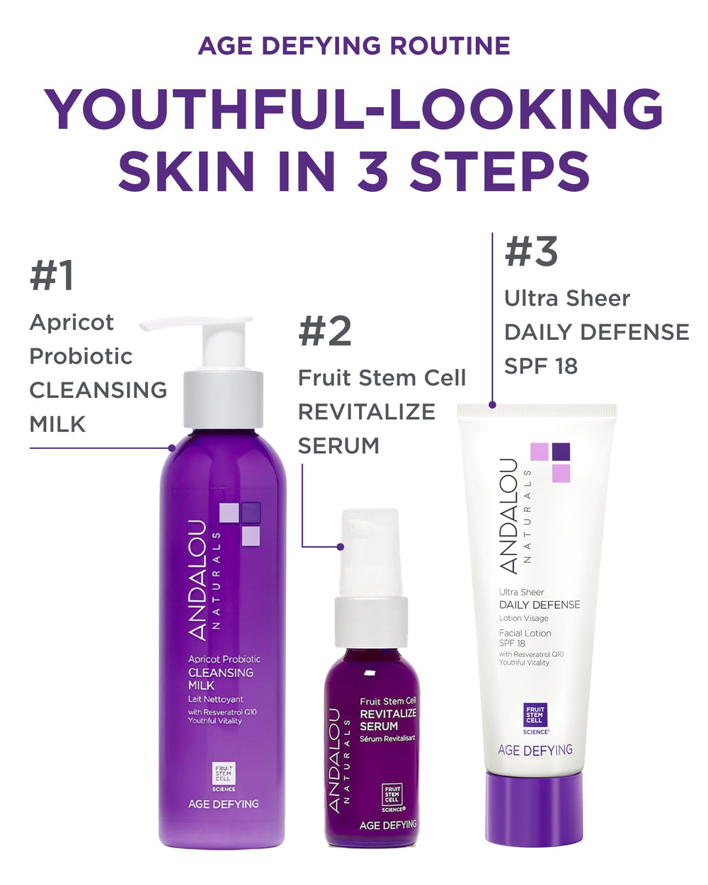 Andalou Naturals application swatch shows the sheer finish ideal for daily protection.