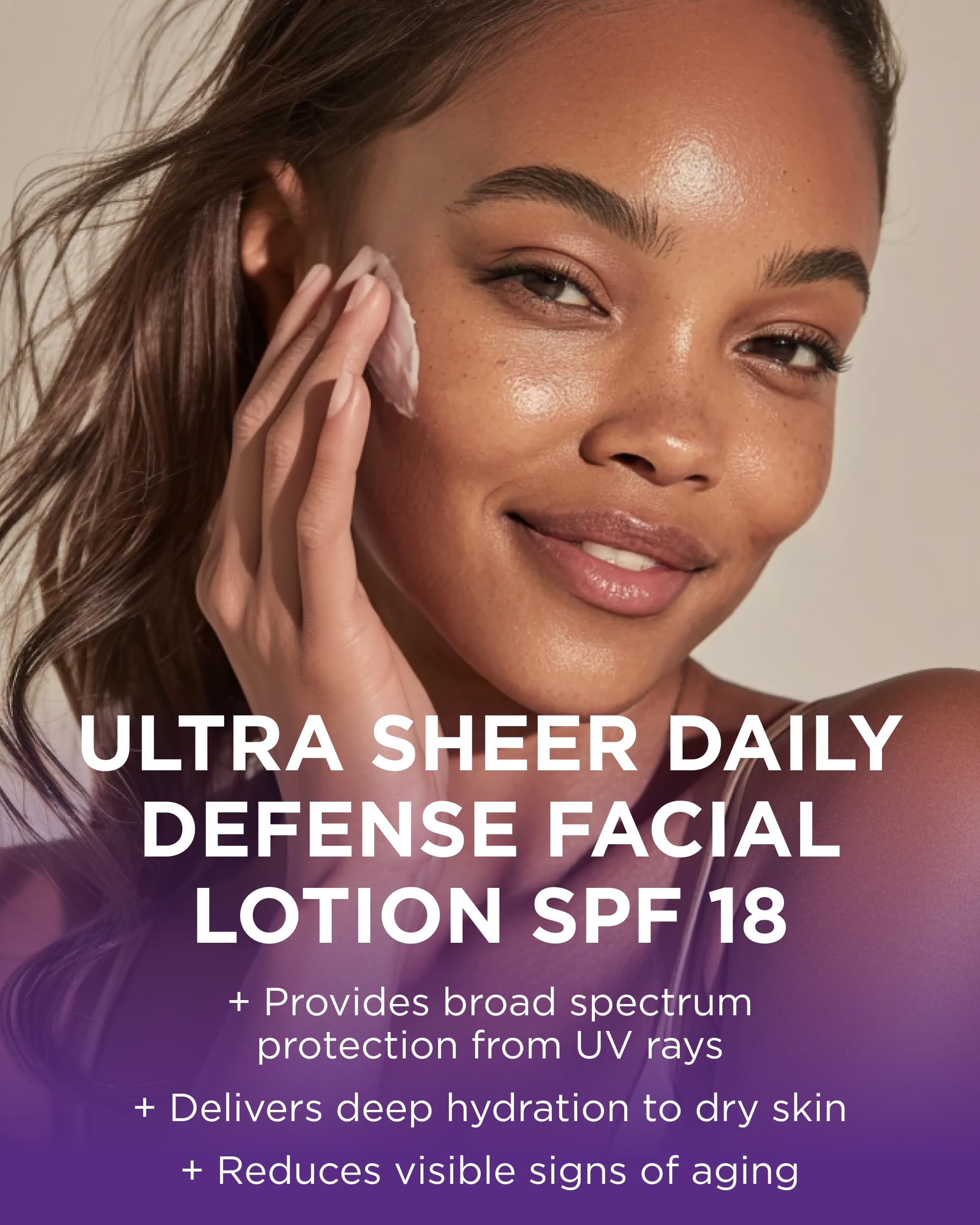 Andalou Naturals Ultra Sheer SPF18 label closeup highlights resveratrol CoQ10 antioxidants.