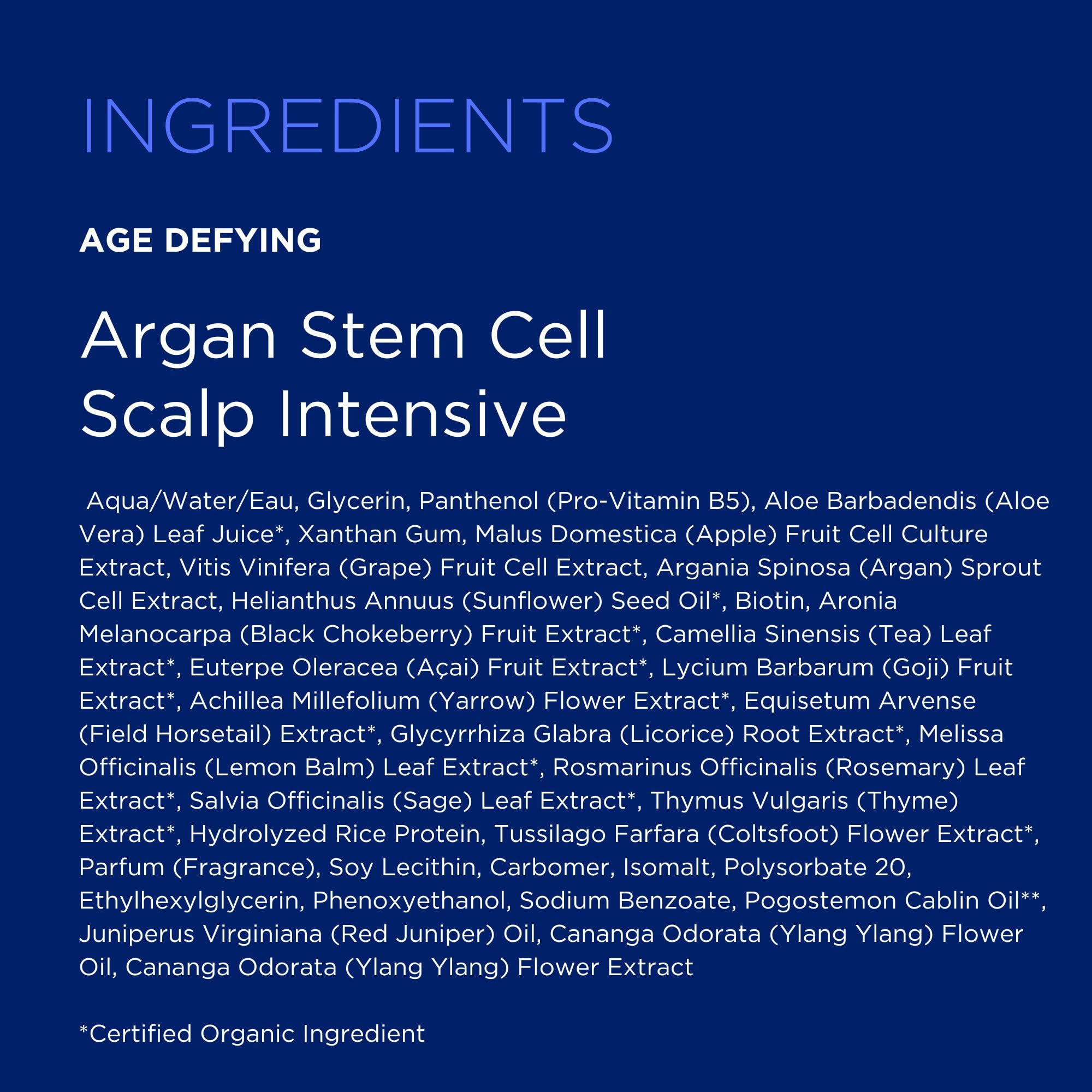 Andalou Naturals Argan Stem Cell Age Defying Scalp Intensive blends into routines, leaving nourished, shiny finish.
