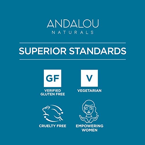 Andalou Naturals Argan Stem Cell Shampoo cruelty-free logo on packaging.