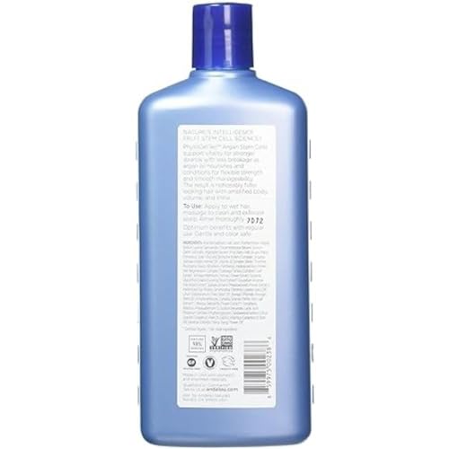 Andalou Naturals Argan Stem Cell Shampoo product label highlights key ingredients.