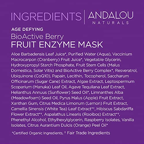 Andalou Naturals berry enzyme mask ingredient close-up suggesting antioxidant benefits.