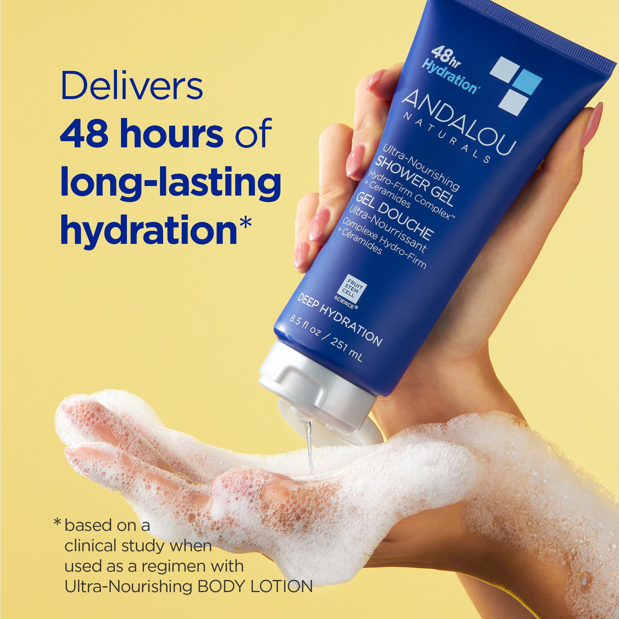 Coastal fragrance notes from Andalou Naturals shower gel for aromatherapy