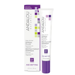 Andalou Naturals Deep Wrinkle Dermal Filler jar smooths fine lines with plant actives