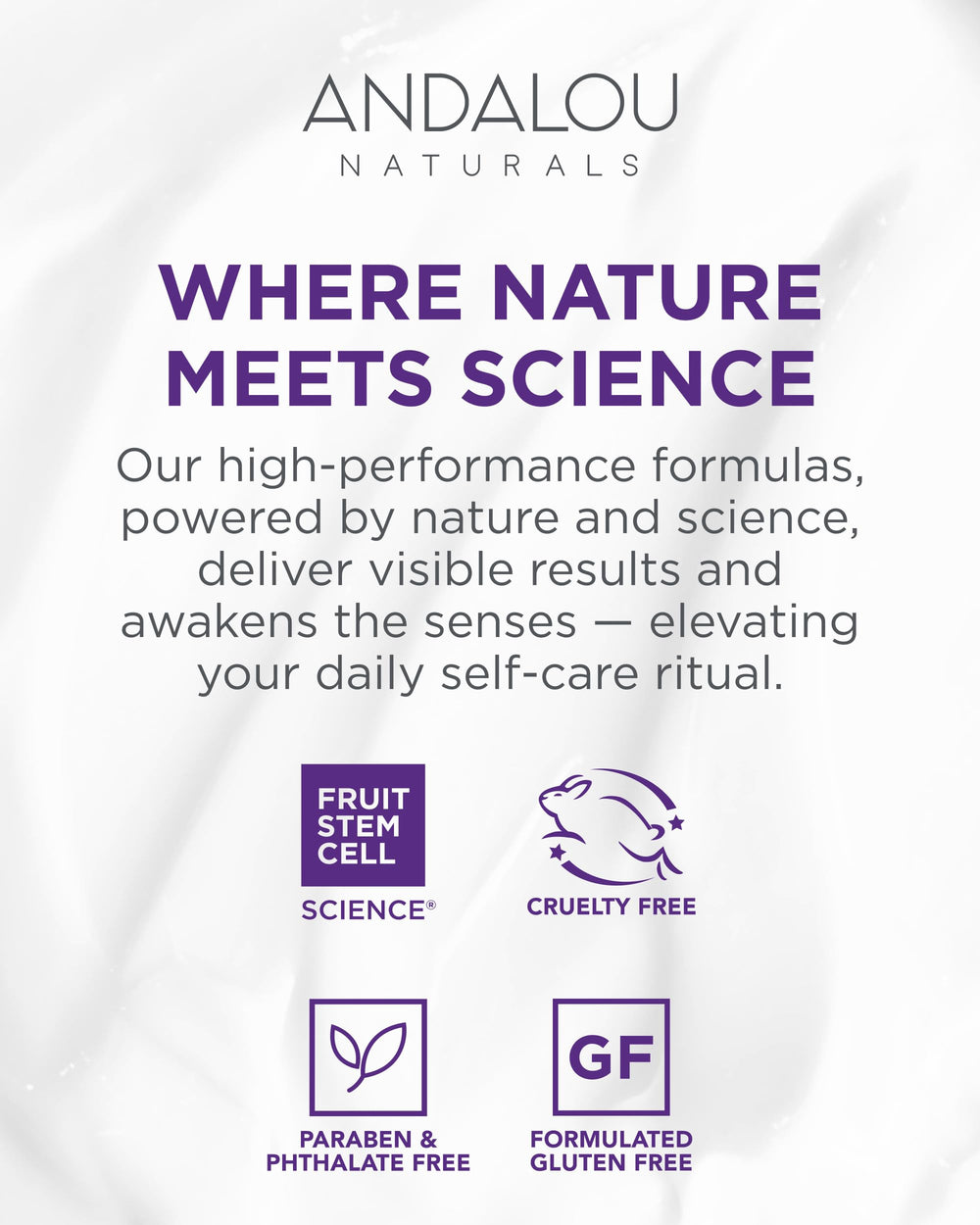 Andalou Naturals Double Cleanse concept illustrates evening routine to remove makeup and environmental buildup
