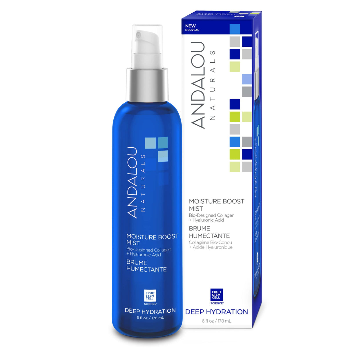 Andalou Naturals Face Mist bottle on the go hydration for dry skin