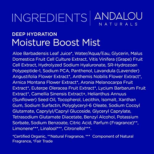 Andalou Naturals Face Mist packaging eco friendly non GMO ingredients