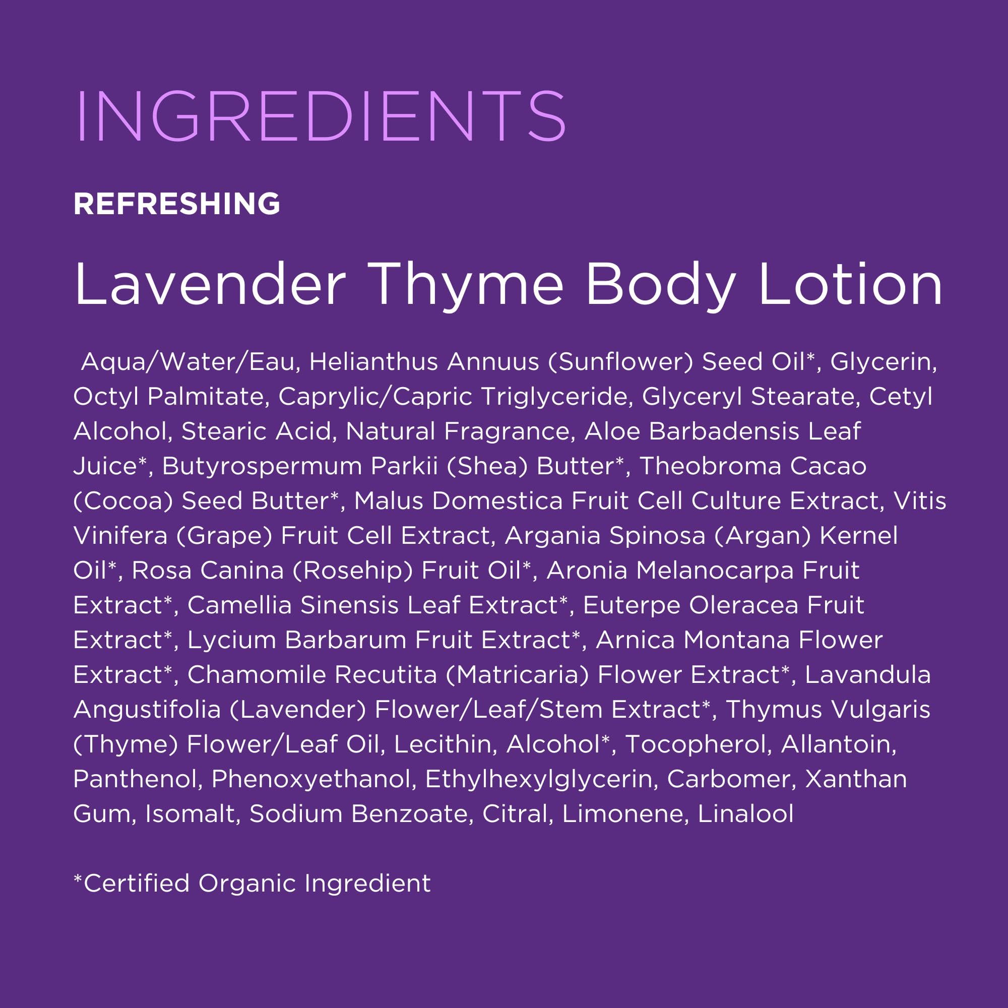 Andalou Naturals Lavender Thyme lotion eco-friendly packaging reflects responsible practices.
