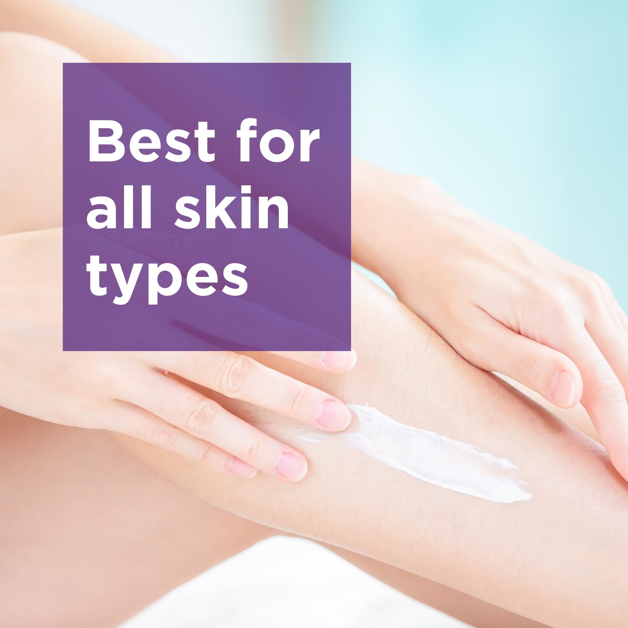 Andalou Naturals Lavender Thyme lotion texture close-up shows creamy, hydrating formula.