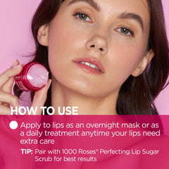 Andalou Naturals rosehip oil and rose oil swirls for antioxidant lip nourishment