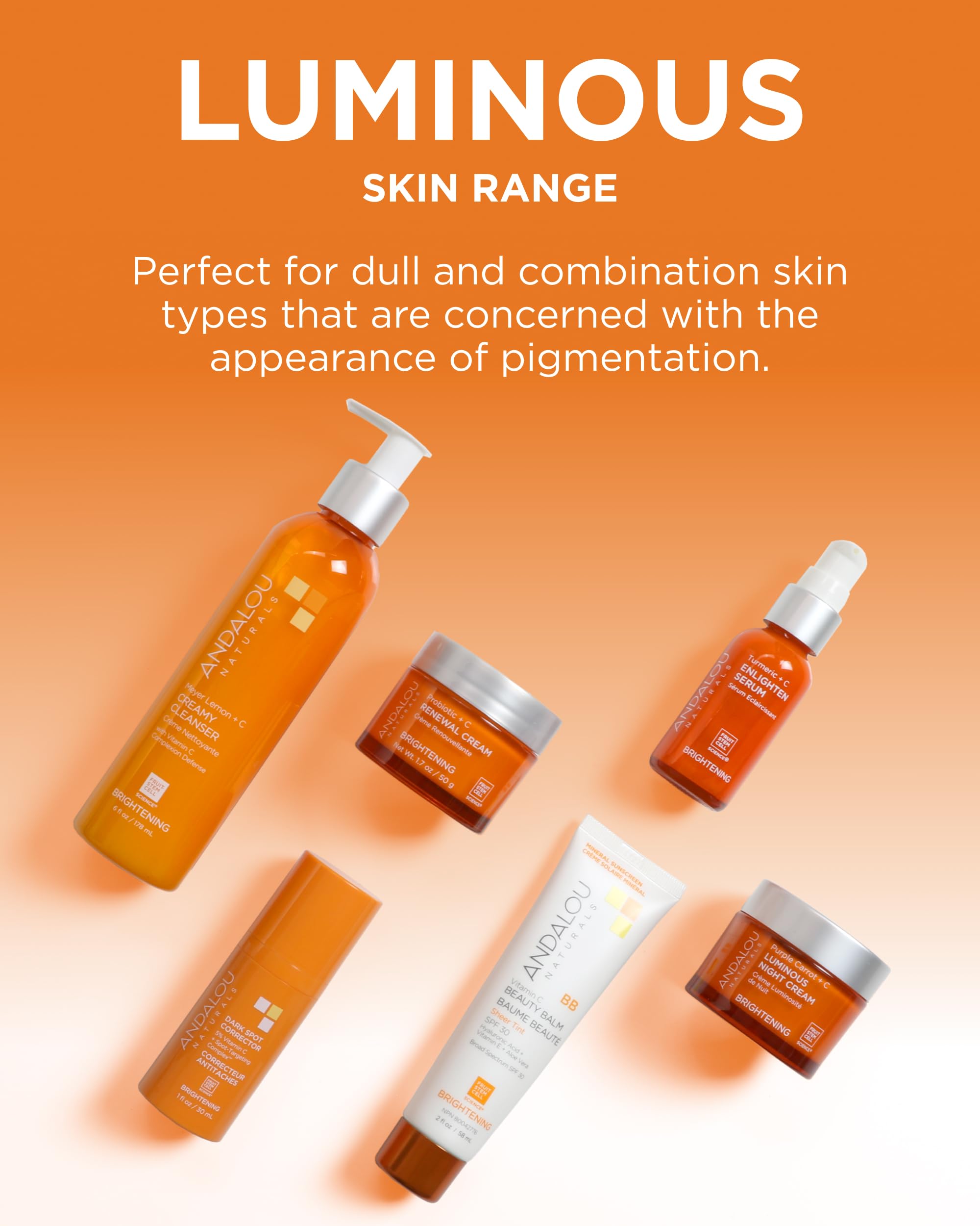 Andalou Naturals applying serum on clean skin for an even-toned glow.