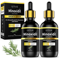 Andelusita minoxidil bottle with rosemary and biotin for hair growth support.