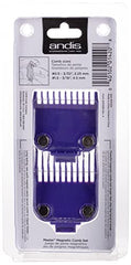 Andis 01420 purple-packaging visual accentuates stylish and reliable grooming accessory