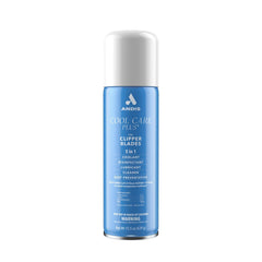 Andis Cool Care Plus 15.5-ounce bottle in a six-pack for blade maintenance and disinfection.