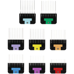 Andis lifting combs color-coded system speeds blade identification during grooming.