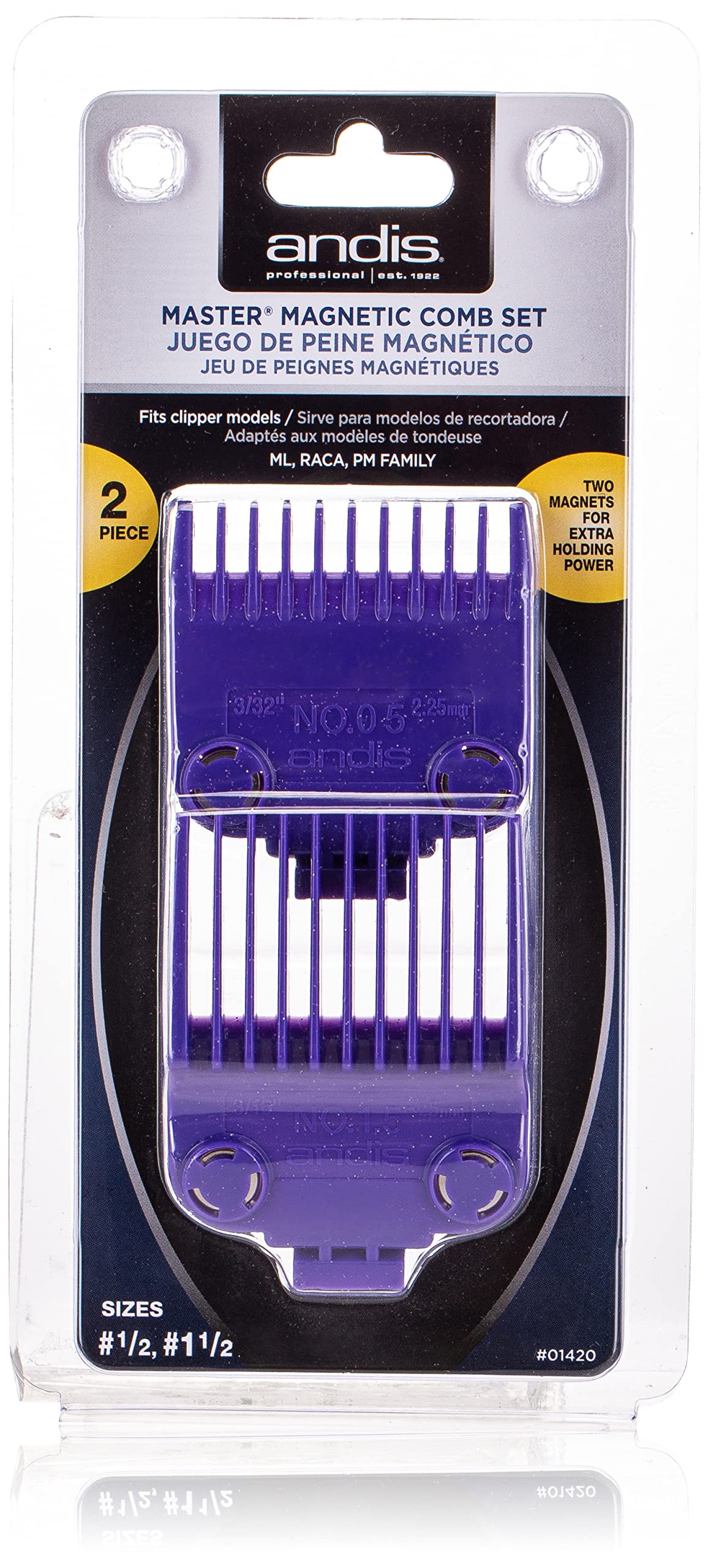 Andis master magnetic comb 0.5-inch visual for precise fades with the Master clipper