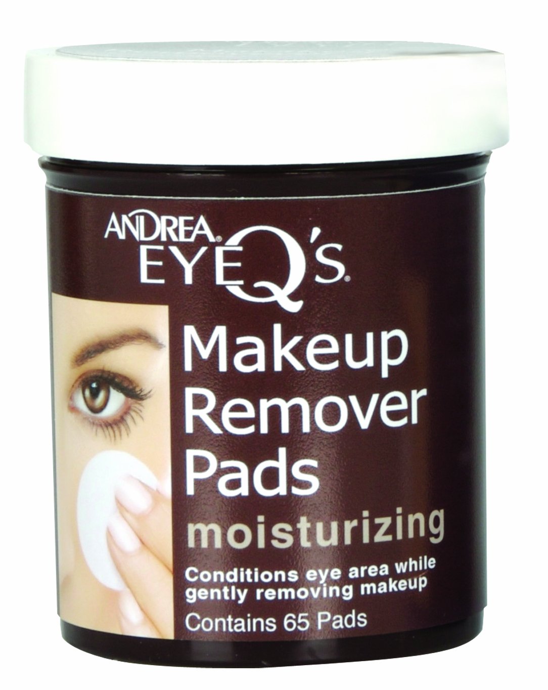 Andrea Eye Q's Moisturizing Eye Makeup Remover Pad gently cleanses while soothing the delicate eye area.