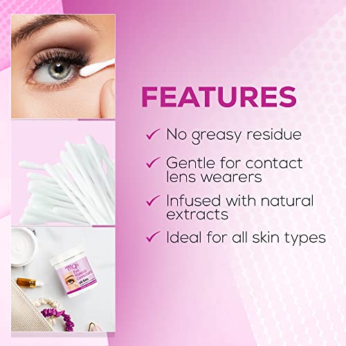 Andrea Eyeq oil-free swabs detail tube packaging and compact dimensions