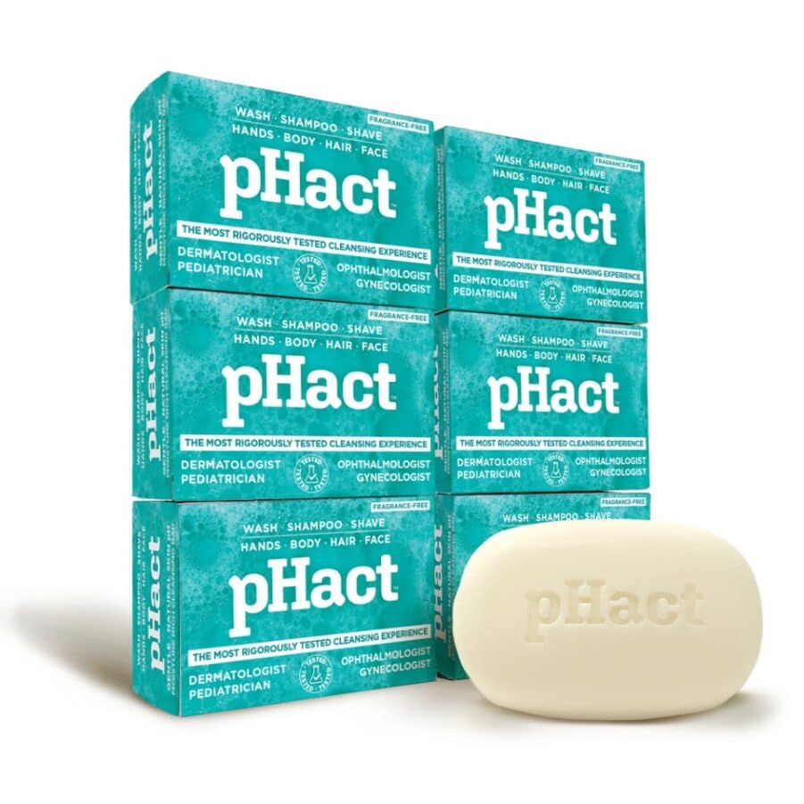 Andrew Lessman pHact cleansing bar lather close-up showing gentle foam.