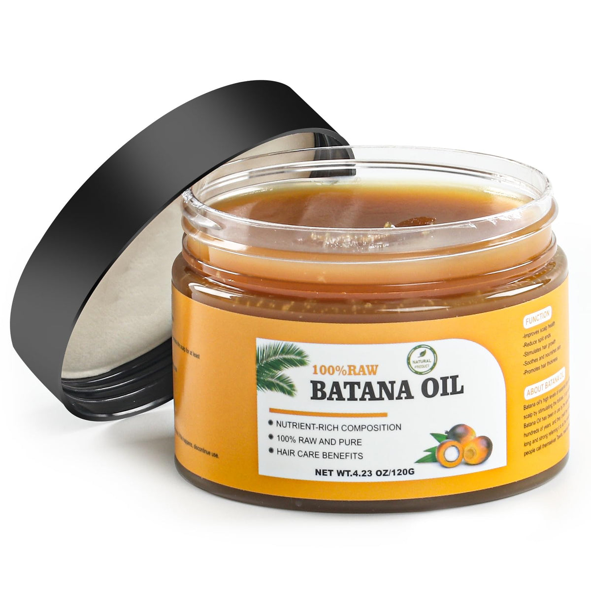 Andreyt Raw Batana Oil bottle for scalp nourishment and hair growth.