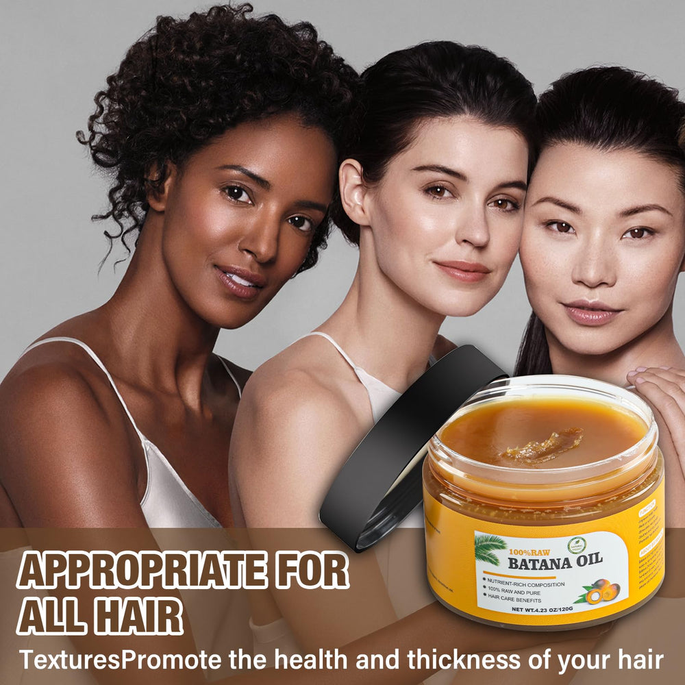 Scalp massage scene with Andreyt Raw Batana Oil illustrating a quick 2-5 minute treatment.