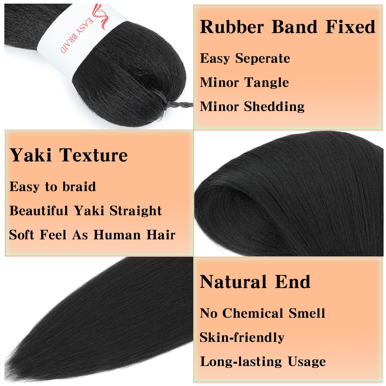 Anemoi braiding hair pre stretched 26inch hot-water styling option for texture change