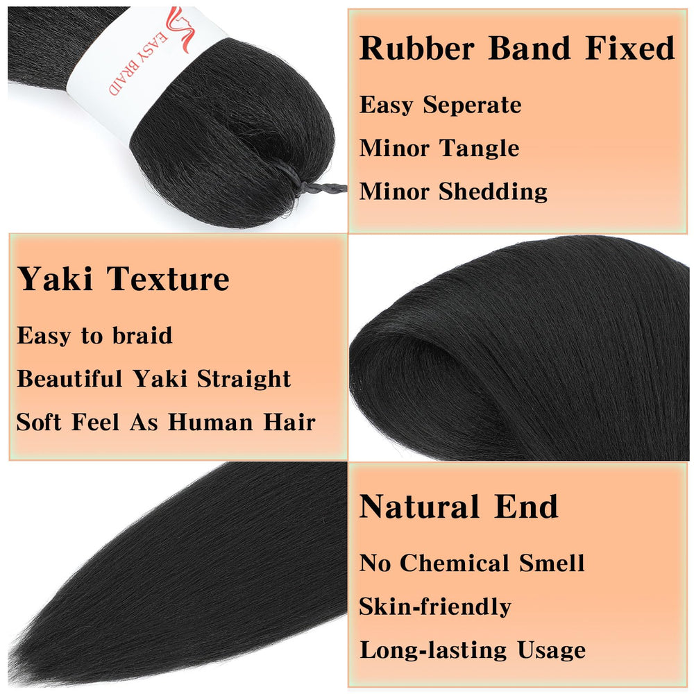 Anemoi braiding hair pre stretched 26inch hot-water styling option for texture change