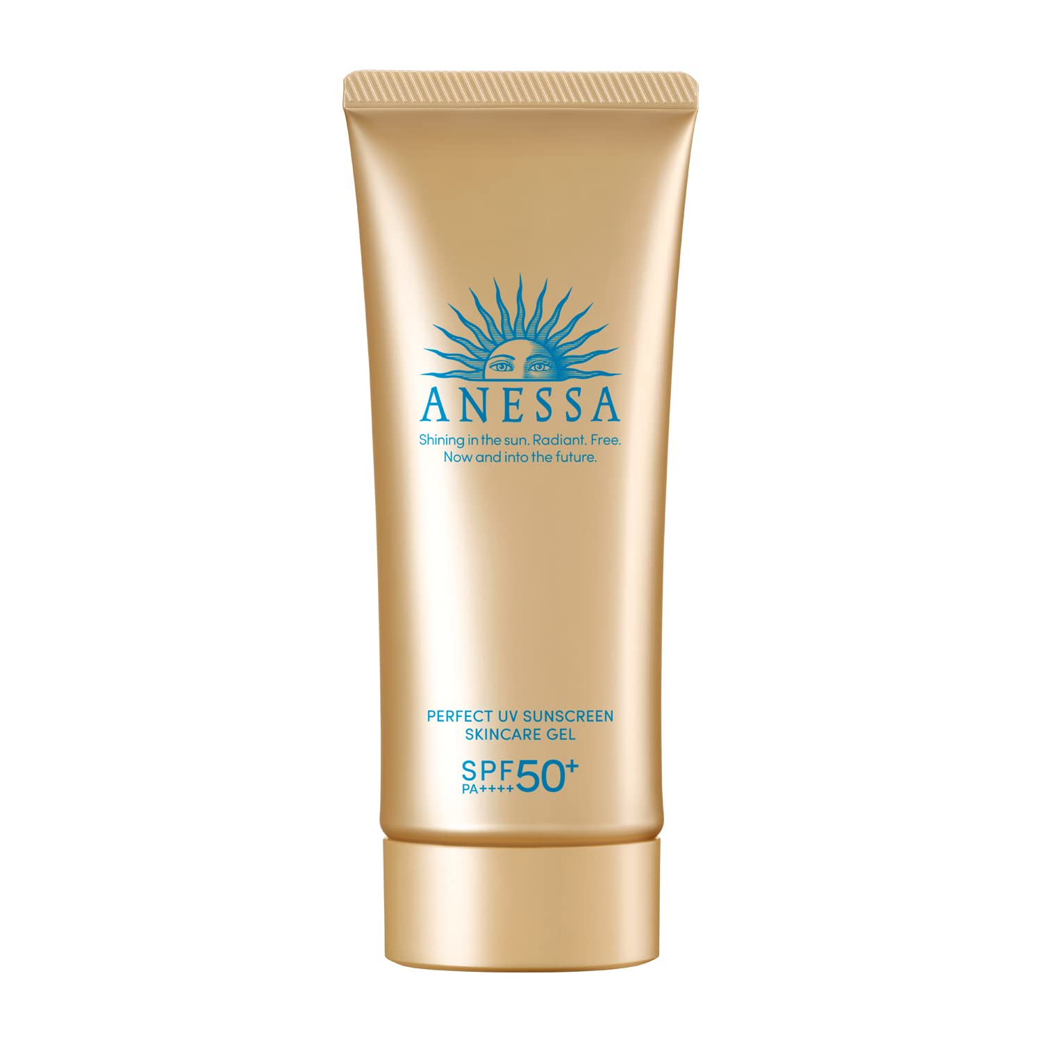 Anessa Perfect UV Skin Care Gel N sunscreen bottle close-up, ideal as makeup base and daily protection.