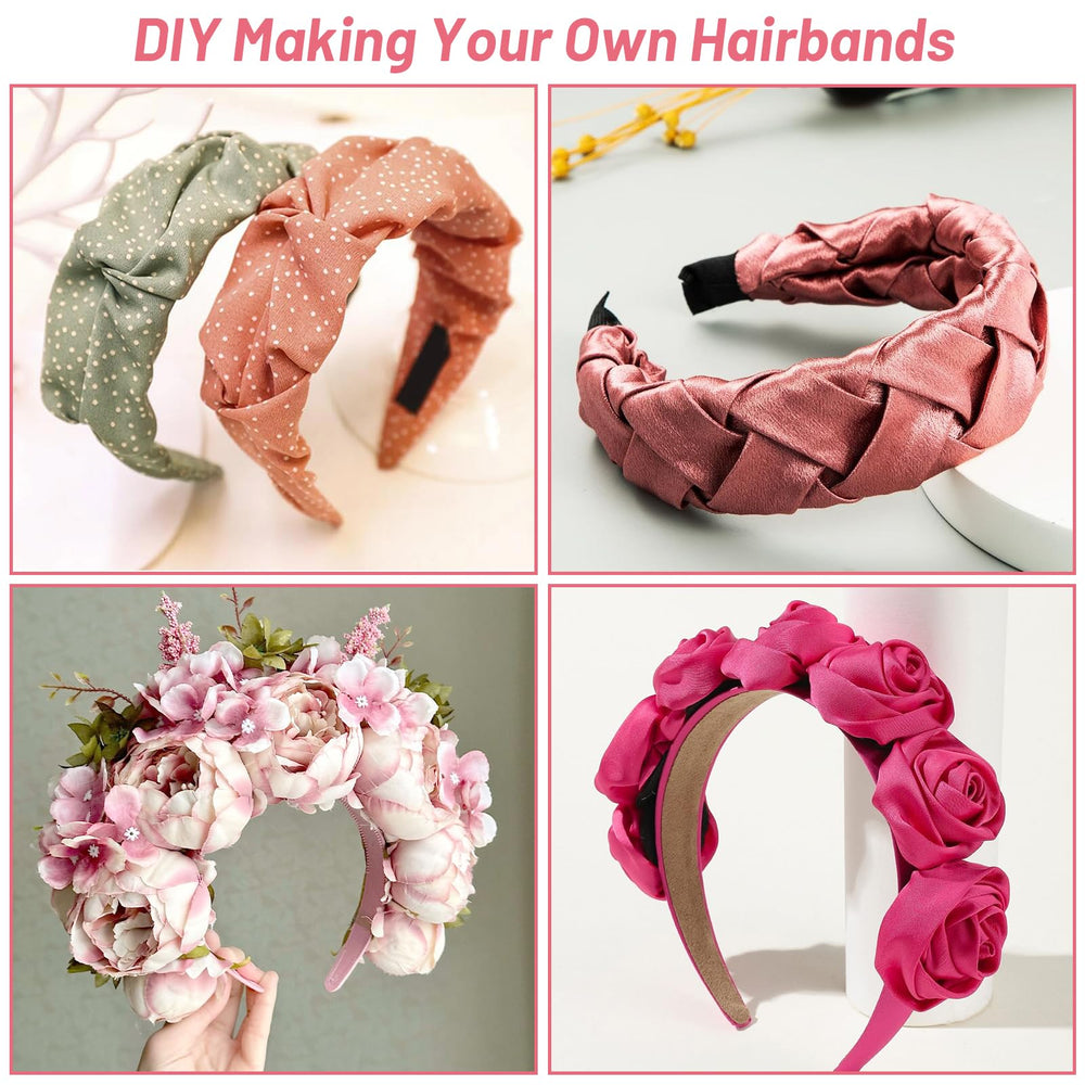 Anezus Minnie ears headband idea with pastel satin band.
