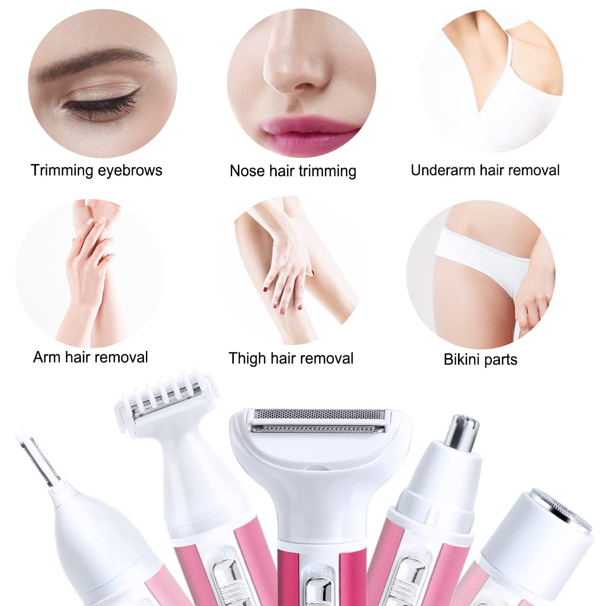 ANFOOS small-area shaver for precise detailing on brows and delicate zones.