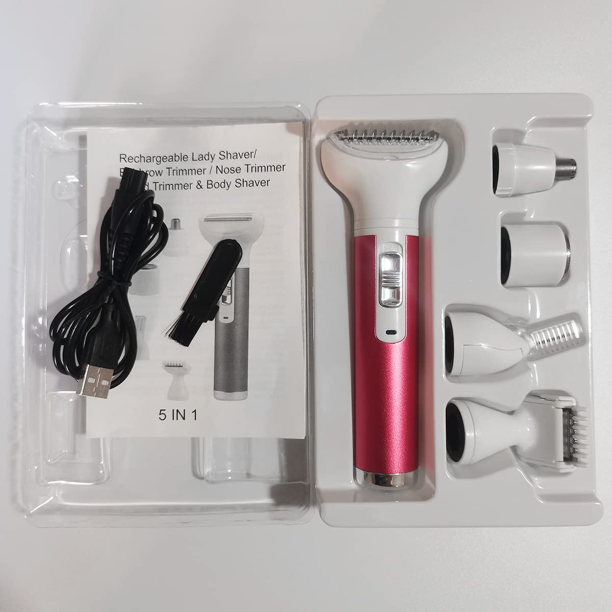 ANFOOS wet-dry shaver head enables easy cleaning and flexible use.