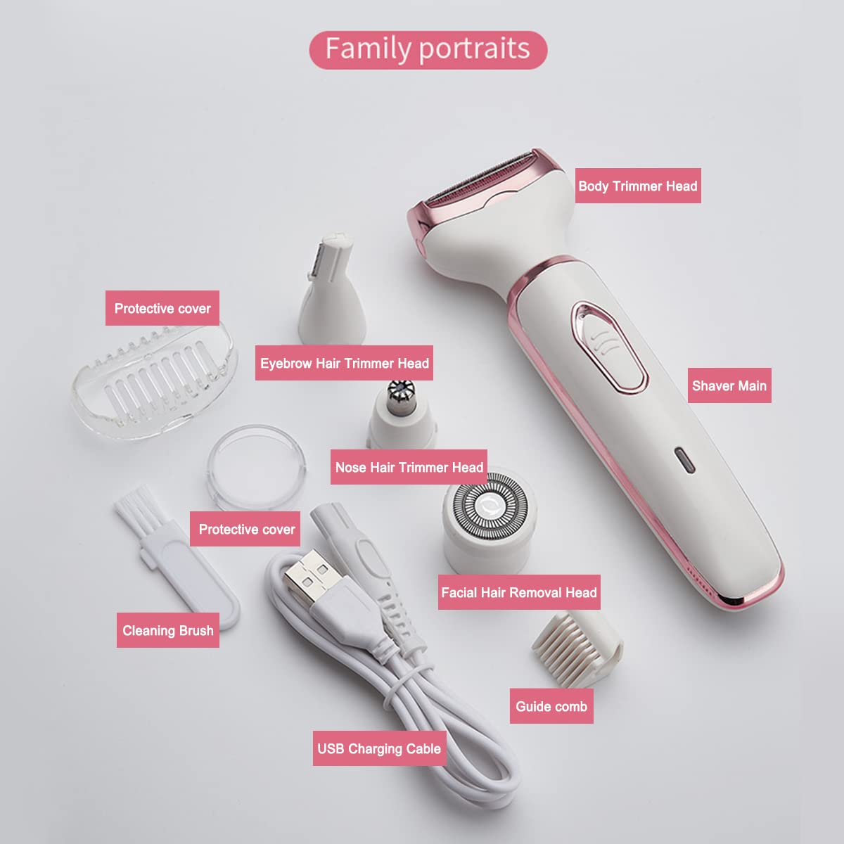 ANFOOS wet and dry use capability supports foam or dry shaving.
