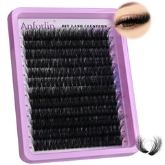 Anforlin Lash Clusters 14-16mm pack promotes versatile daily looks with natural blending.
